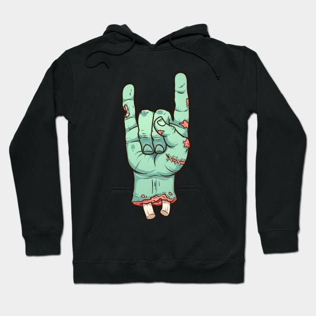 Rock zombie Hoodie by memoangeles